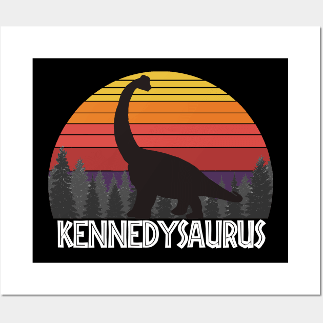 Kennedysaurus Kennedy saurus dinosaur name Wall Art by Kerlem